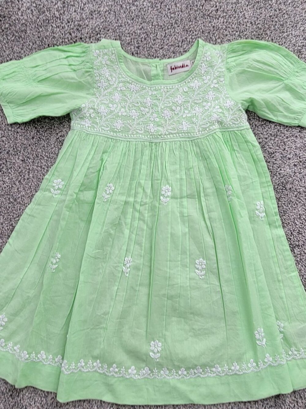Fabindia Lime Green Lightweight Dress 4-5 , Good Condition